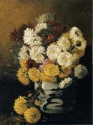 Hirst, Claude Raguet Chrysanthemums in a Canton Vase oil